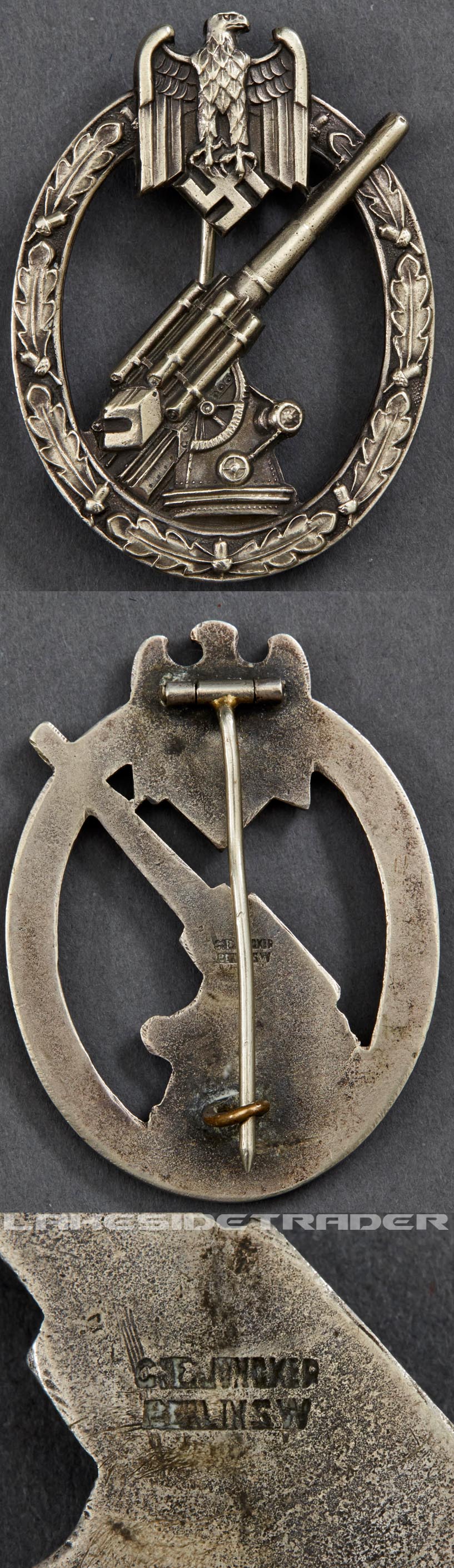 Army/SS Flak Badge by C.E. Juncker