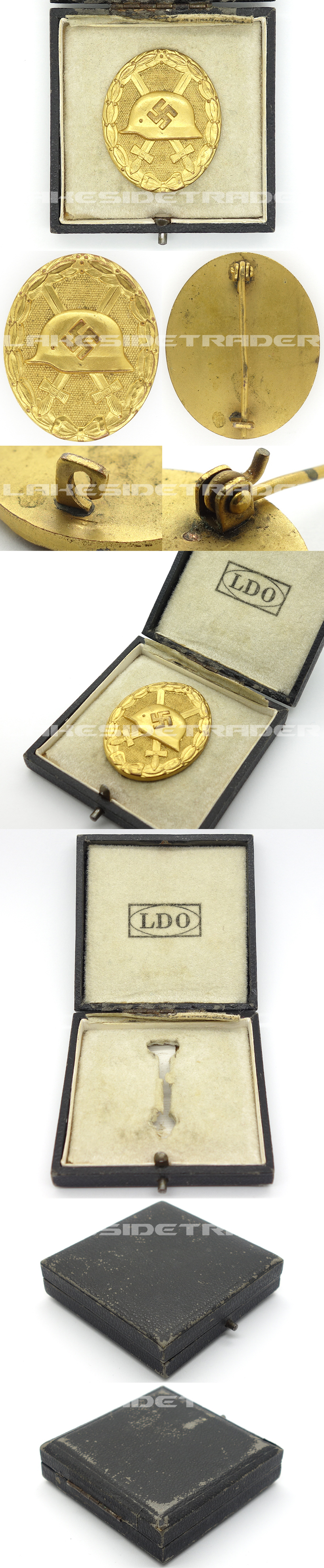 LDO Cased Gold Wound Badge