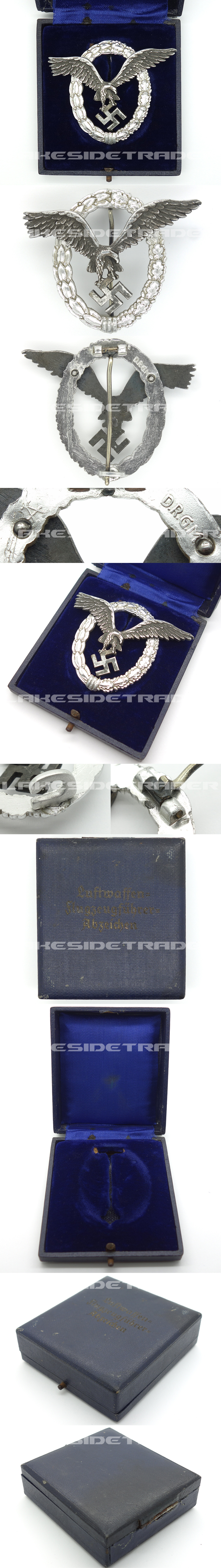 Cased Luftwaffe Pilot Badge by Assmann