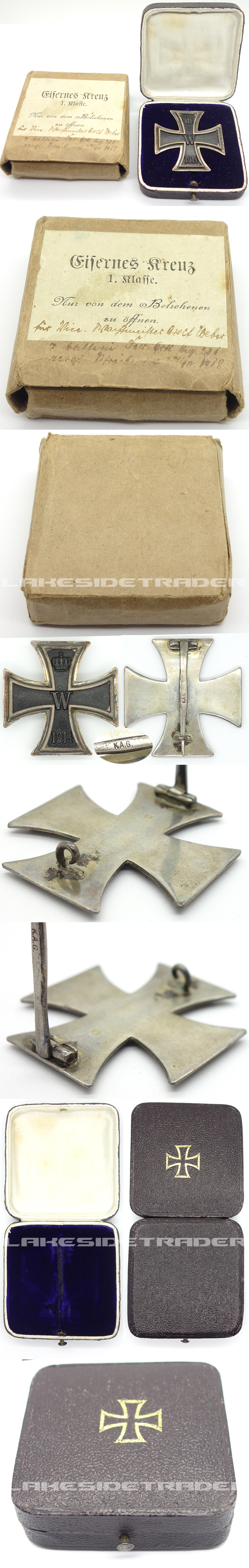 Boxed & Cased Personalized Imperial 1st Class Iron Cross by K.A.G.