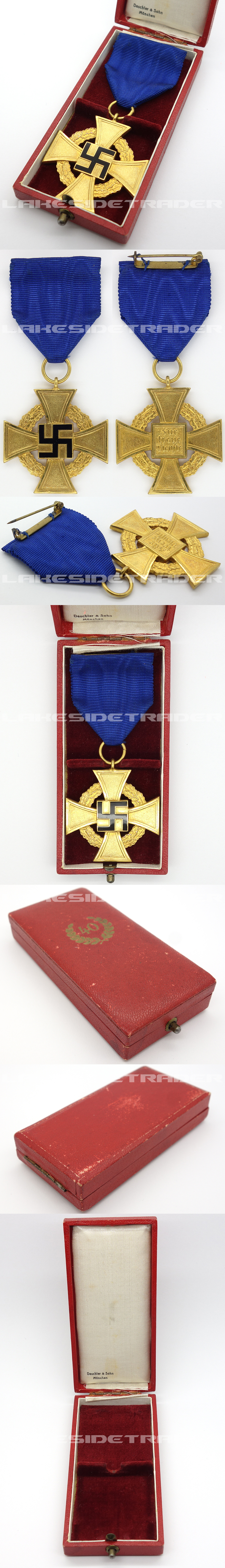 Cased 40 Year Faithful Service Cross