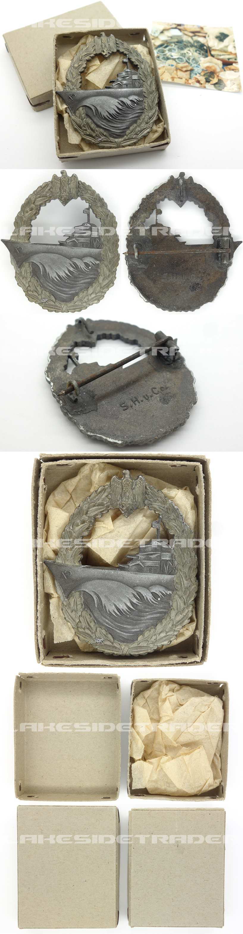 Unissued - Navy Destroyer Badge by S.H.u.Co.