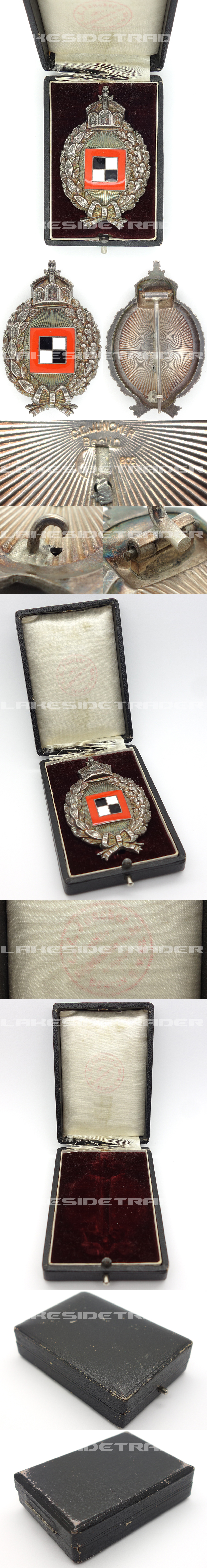 Cased Imperial Prussian Observer Badge by Juncker