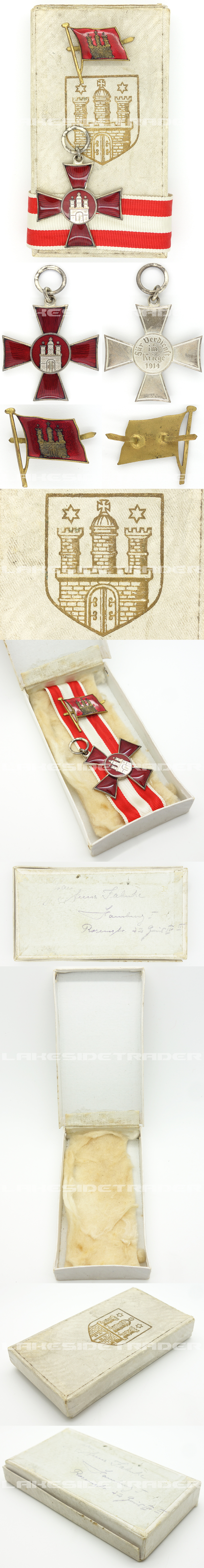 Cased Imperial Hamburg Hanseatic Cross