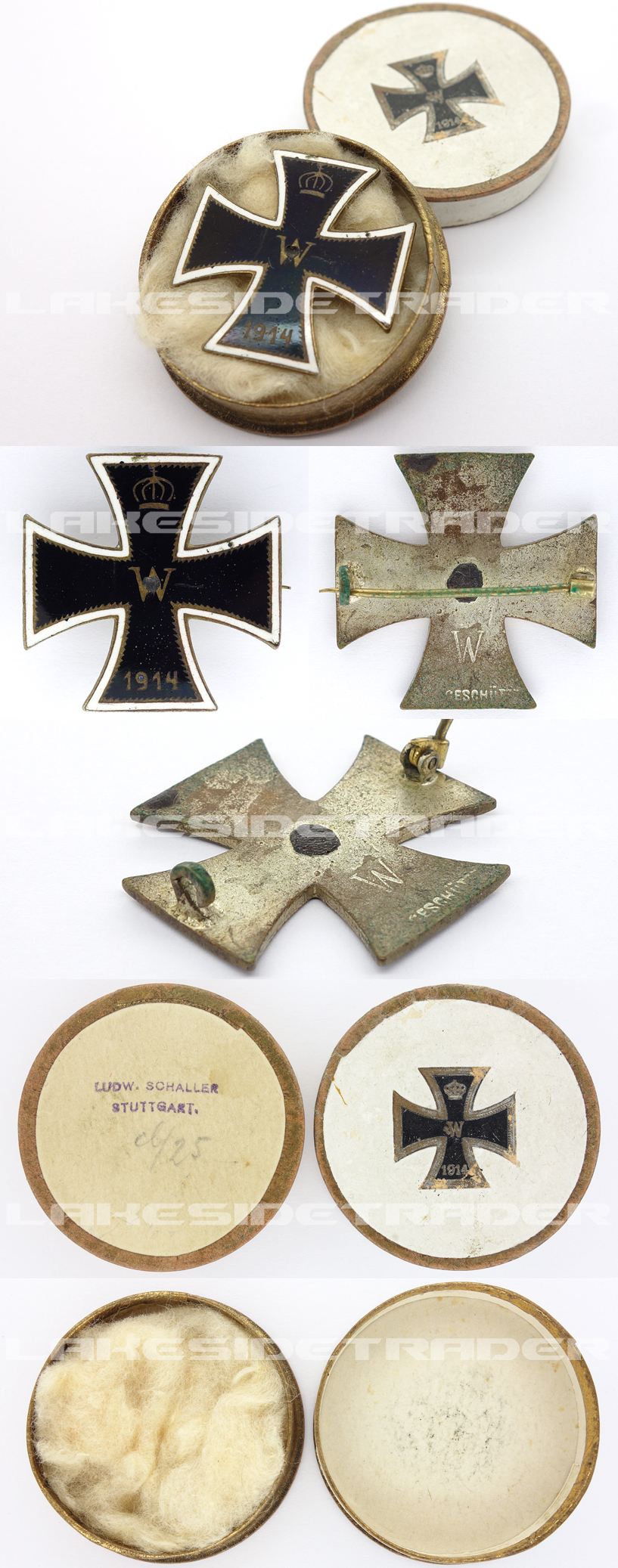 Cased Imperial 1st Class Iron Cross Enamel Pin