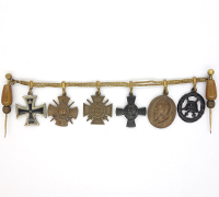 Six place Bavarian Medal bar Miniature for Civilian Dress