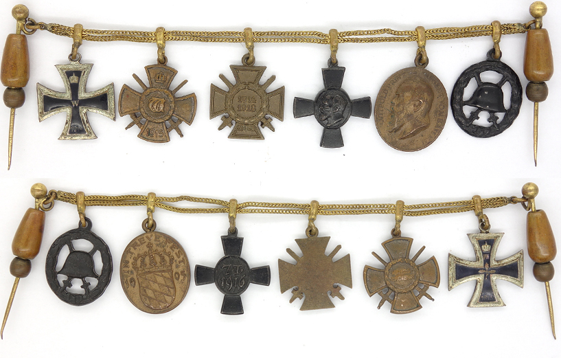 Bavaria - Six-Piece Medal Bar Miniature for Civilian Dress