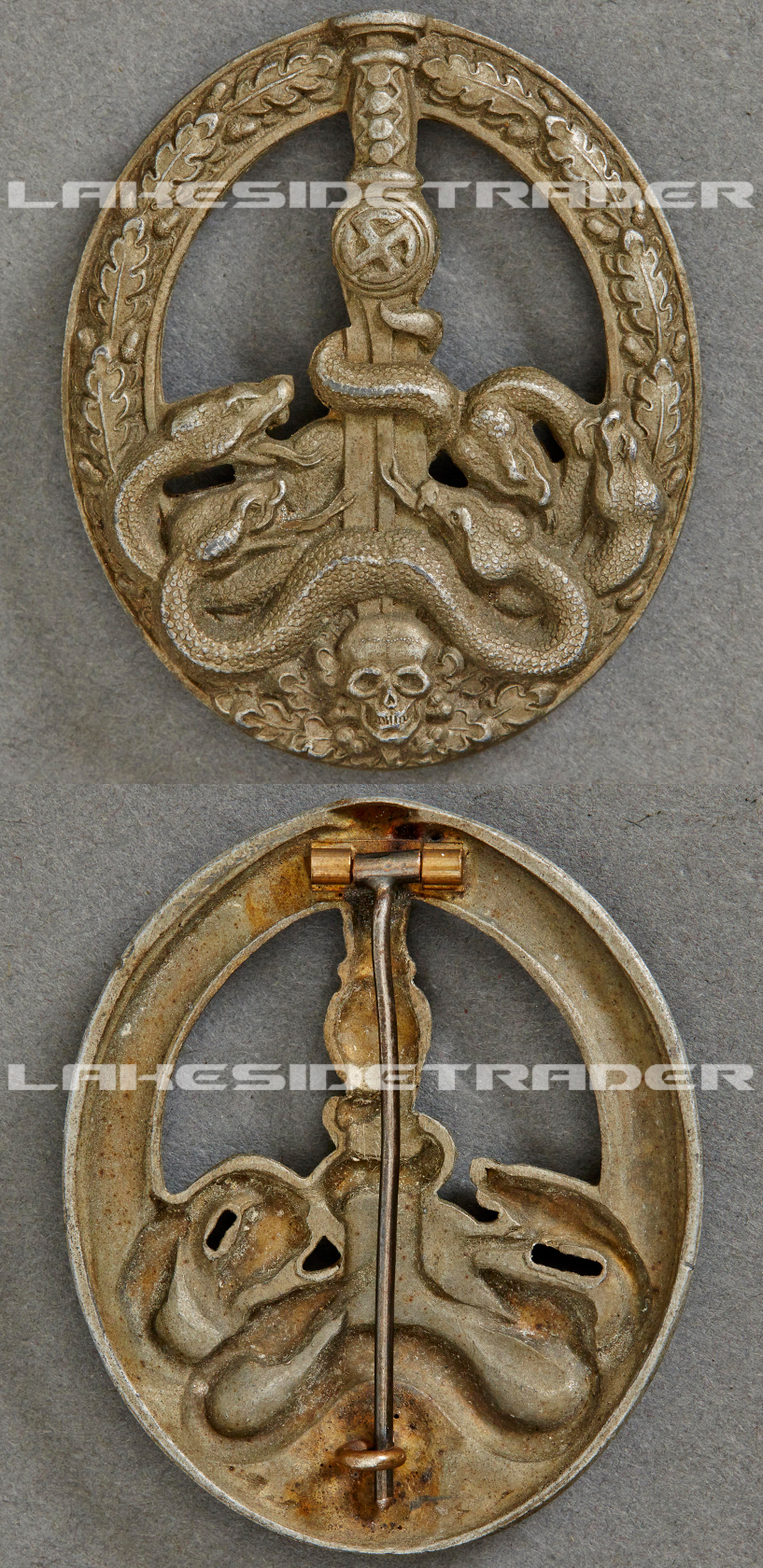 Anti-Partisan Badge in Bronze by C. E. Juncker