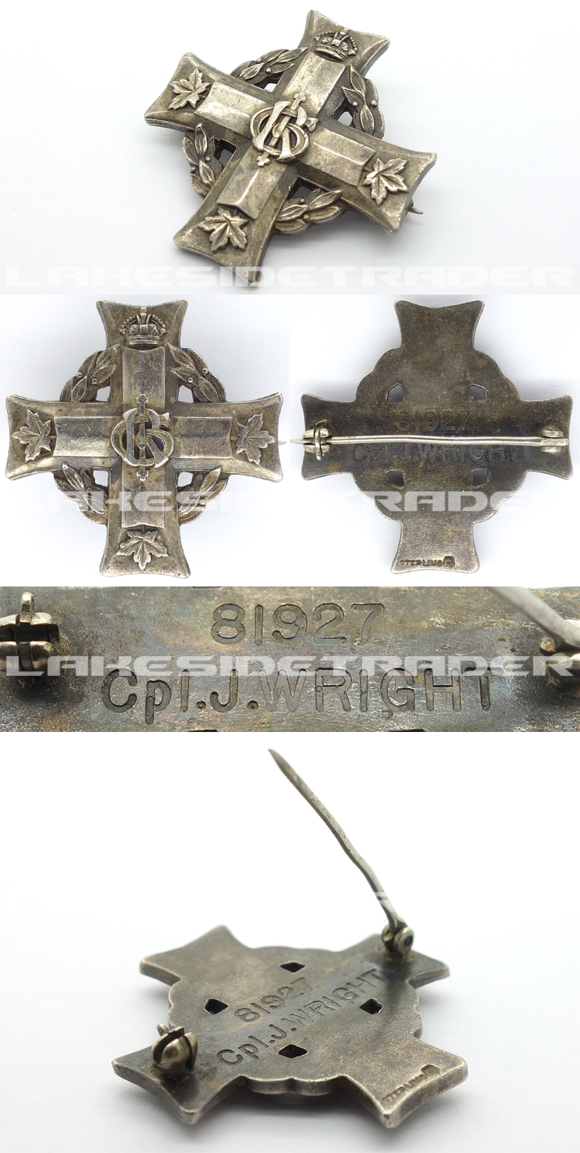 Canadian Memorial Cross GRI – Pin Back