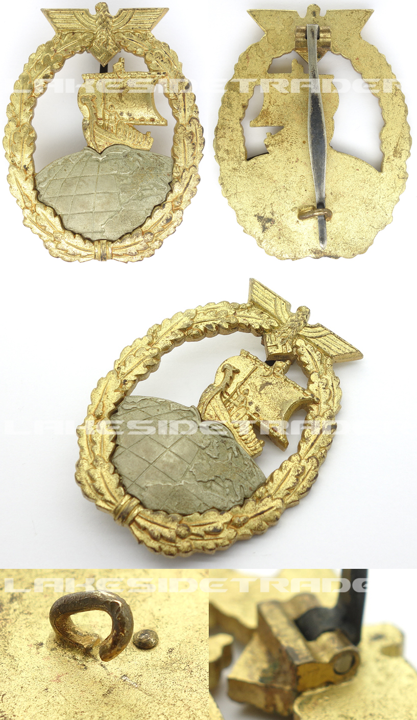 Navy Auxiliary Cruiser War Badge by Juncker