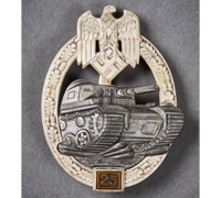 Grade II Silver Panzer Assault Badge by JFS