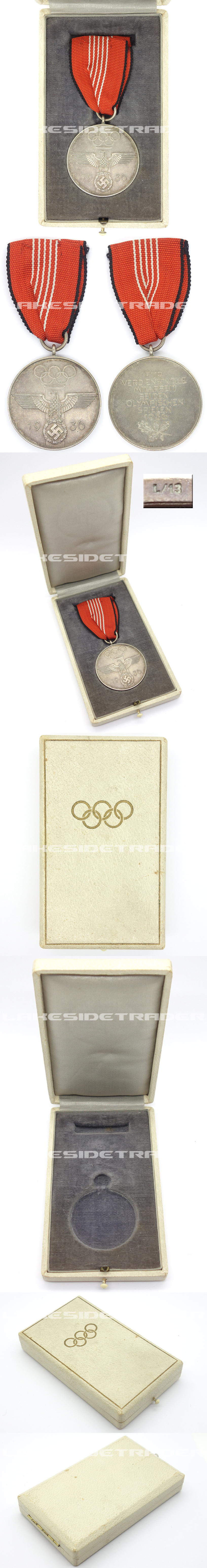 Cased Olympic Memorial Medal 1936 by L/13