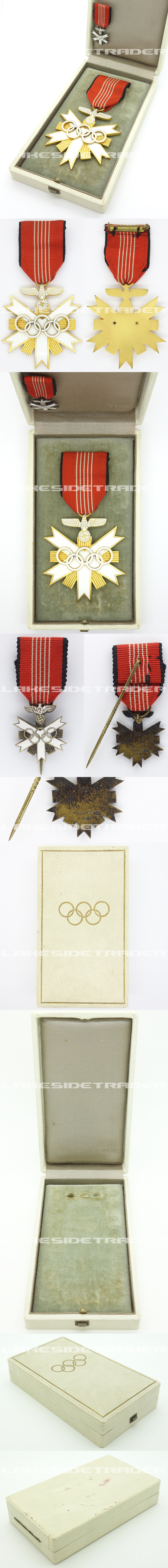 Cased 2nd Class Olympic Decoration 1936 with Miniature