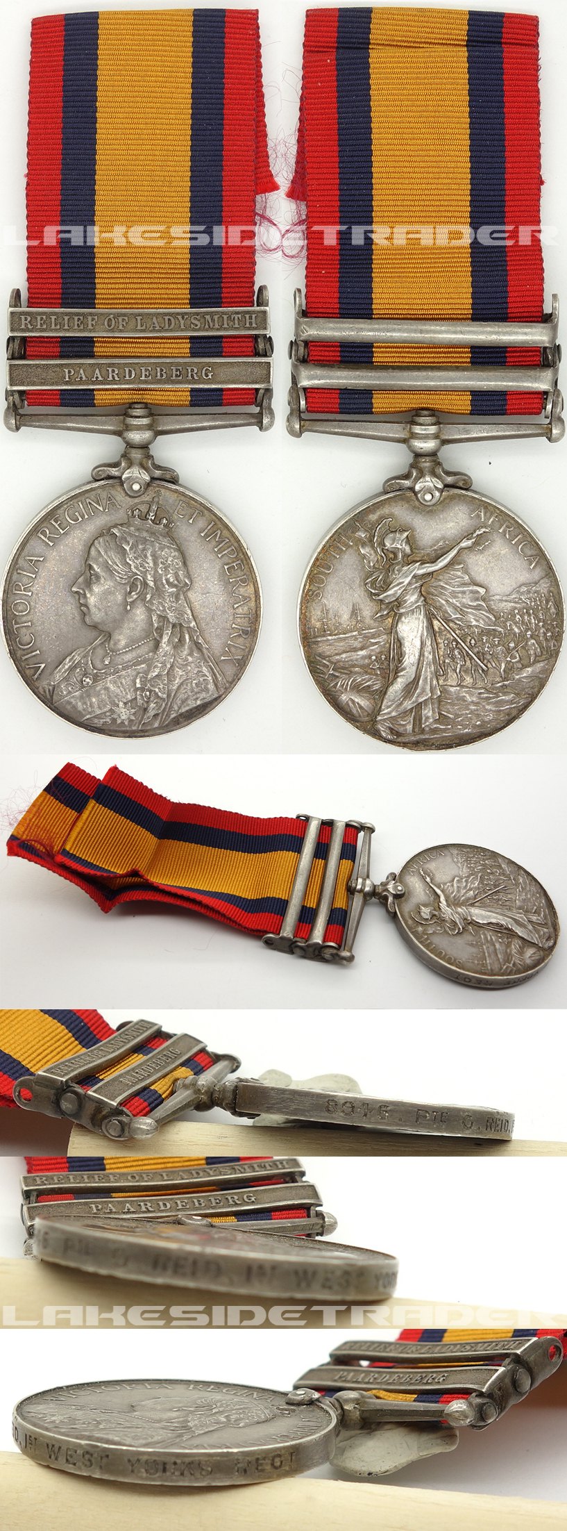 3 bar Queen’s South Africa Medal 1899