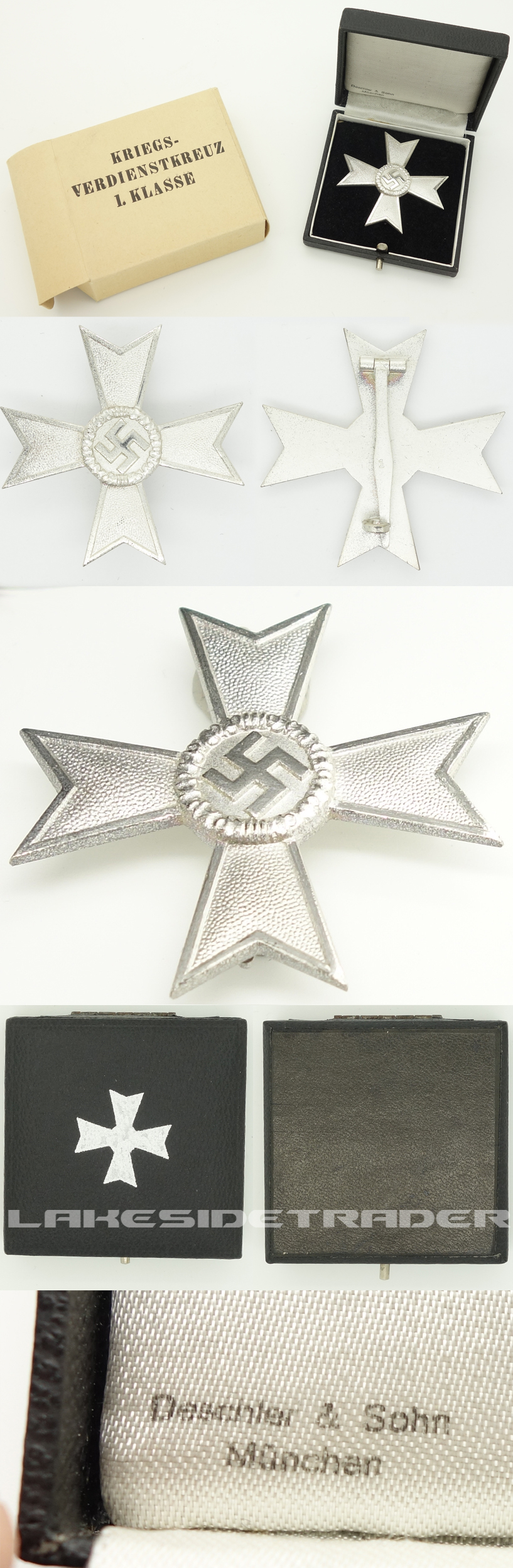 Minty Boxed & Cased 1st Class War Merit Cross w/o by Deschler &Sohn