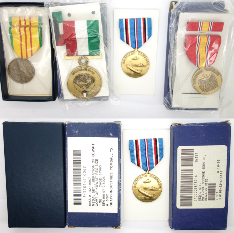 4 unissued US Medals