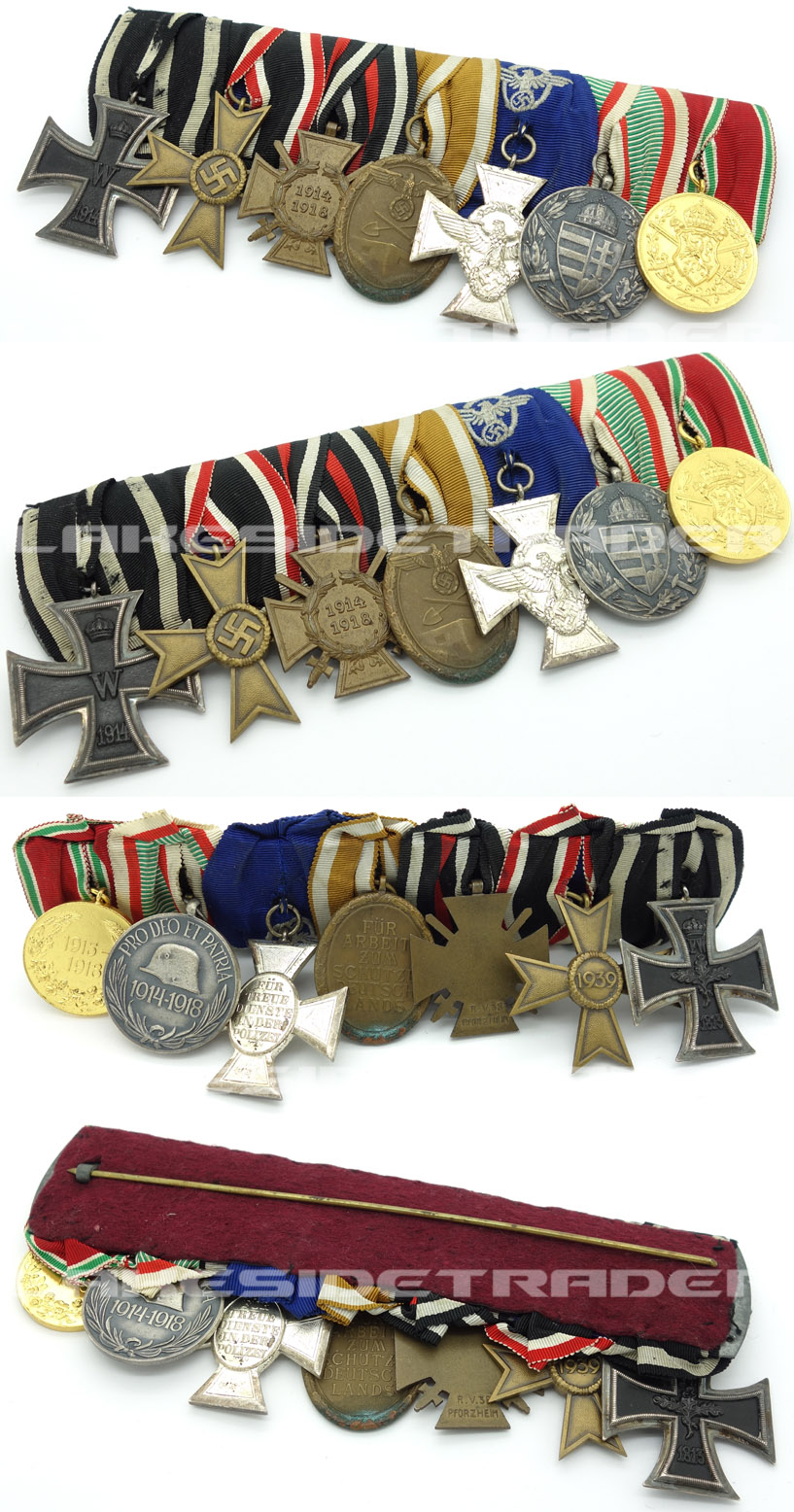 WWI & WWII - Seven Piece Medal Bar
