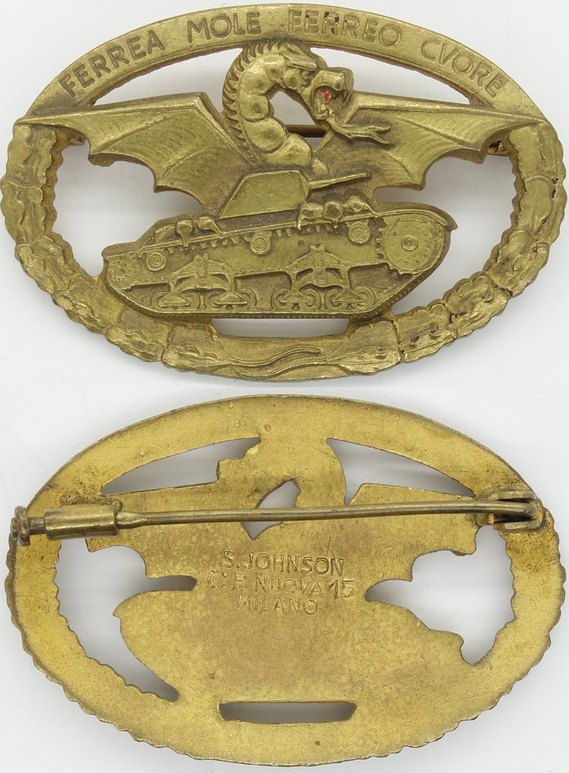 Italian Commander’s Tank Badge With Original Packet Of Issue