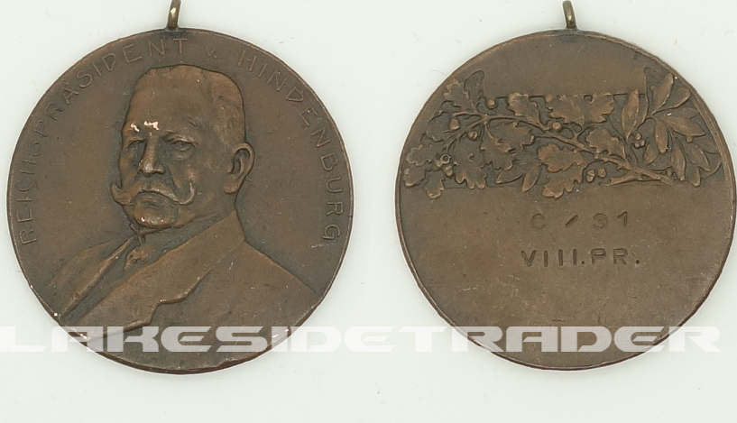 Reichs Prasident Hindenburg medal