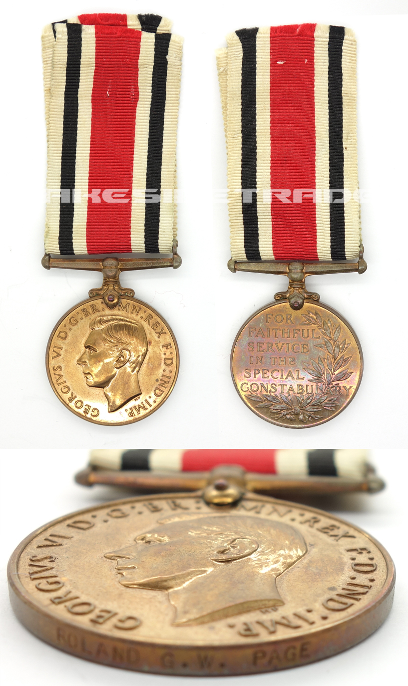 Roland Pages' For Faithful Service In The Special Constabulary Medal