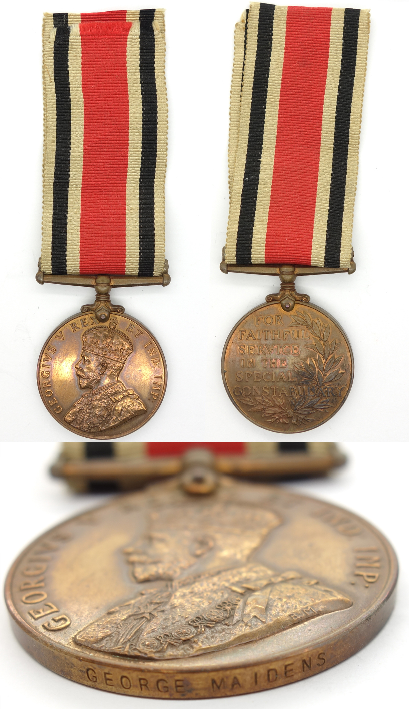 George Maidens' For Faithful Service In The Special Constabulary Medal