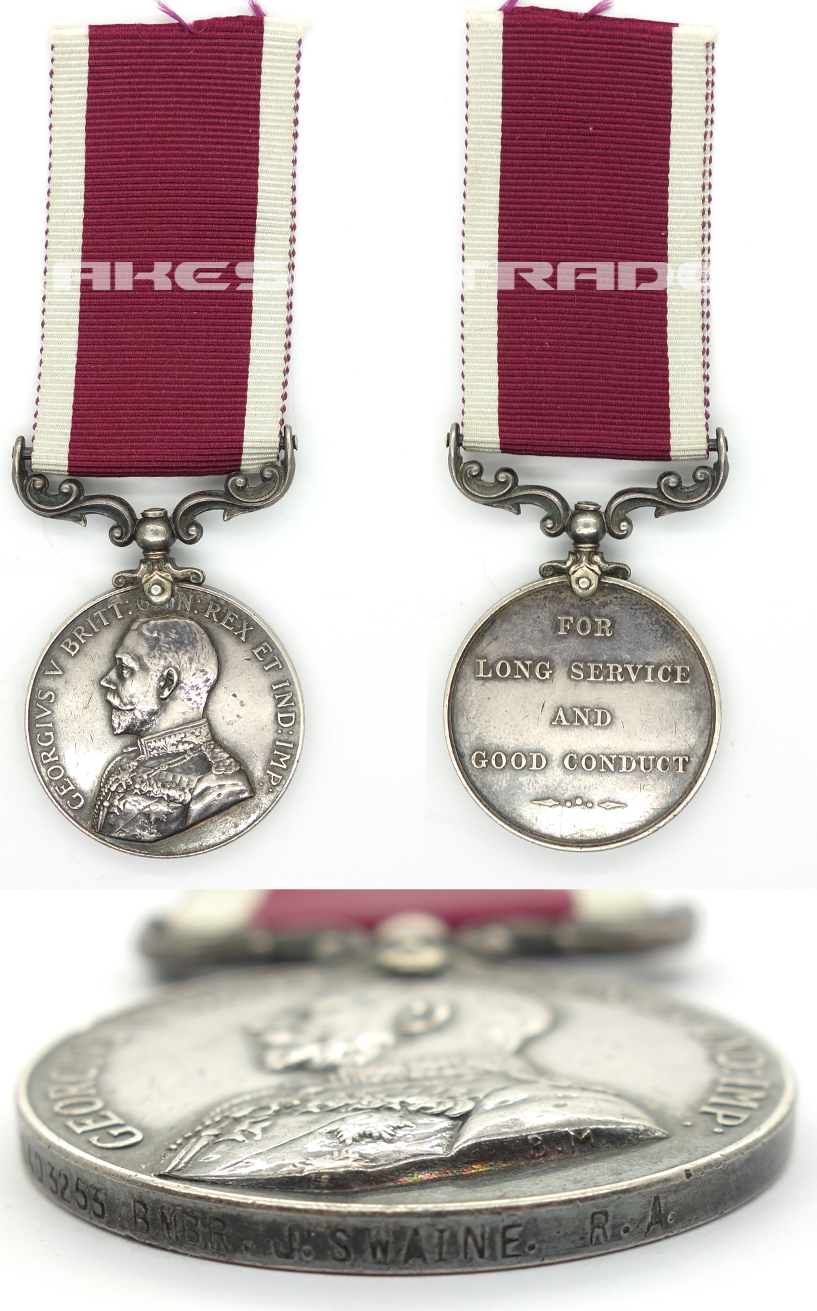 J. Swaines' Army Long Service and Good Conduct Medal