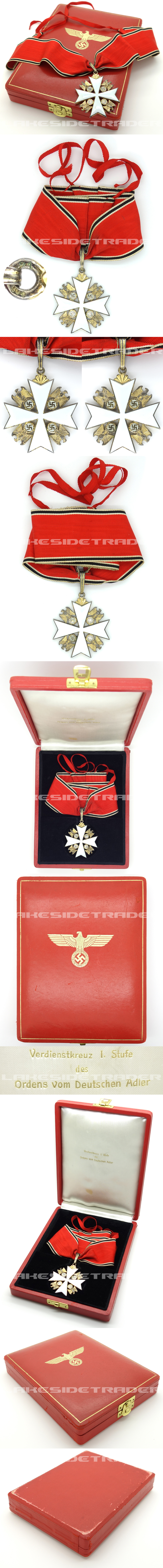 Cased 1st Class Eagle Order Neck Cross by 21