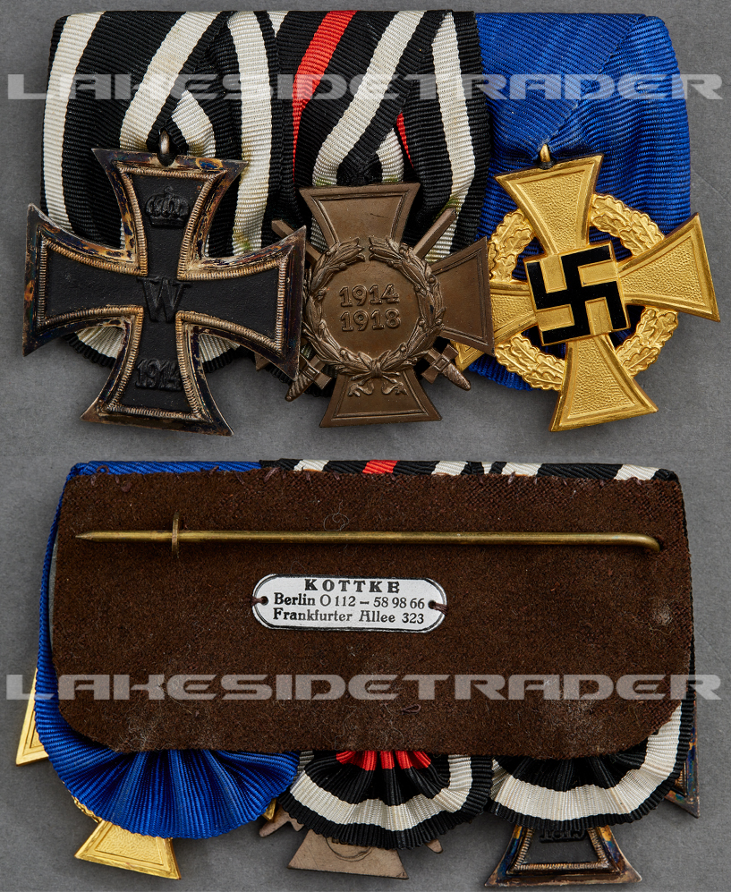 Dual Service - Three Piece Medal Bar