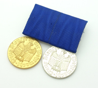 1957 Version - Wehrmacht 4 & 12 Yr Long Service Medal Bar