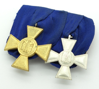 1957 Version - Wehrmacht 18 & 25 Yr Long Service Medal Bar