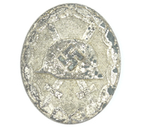 Silver Wound Badge by 107 w Issue Packet.