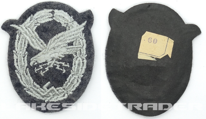 Luftwaffe Wireless Operator/ Air Gunner Badge in Cloth