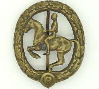 Bronze Equestrian Badge and Stickpin