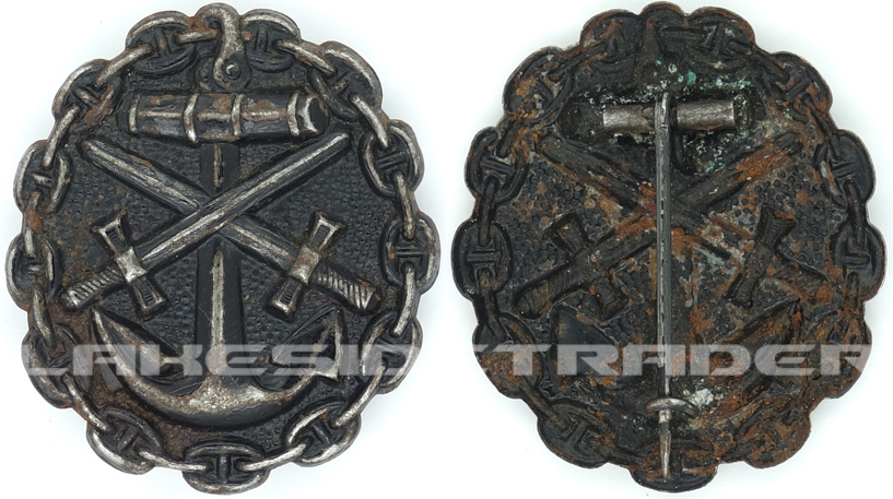Imperial Navy Wound Badge in Black