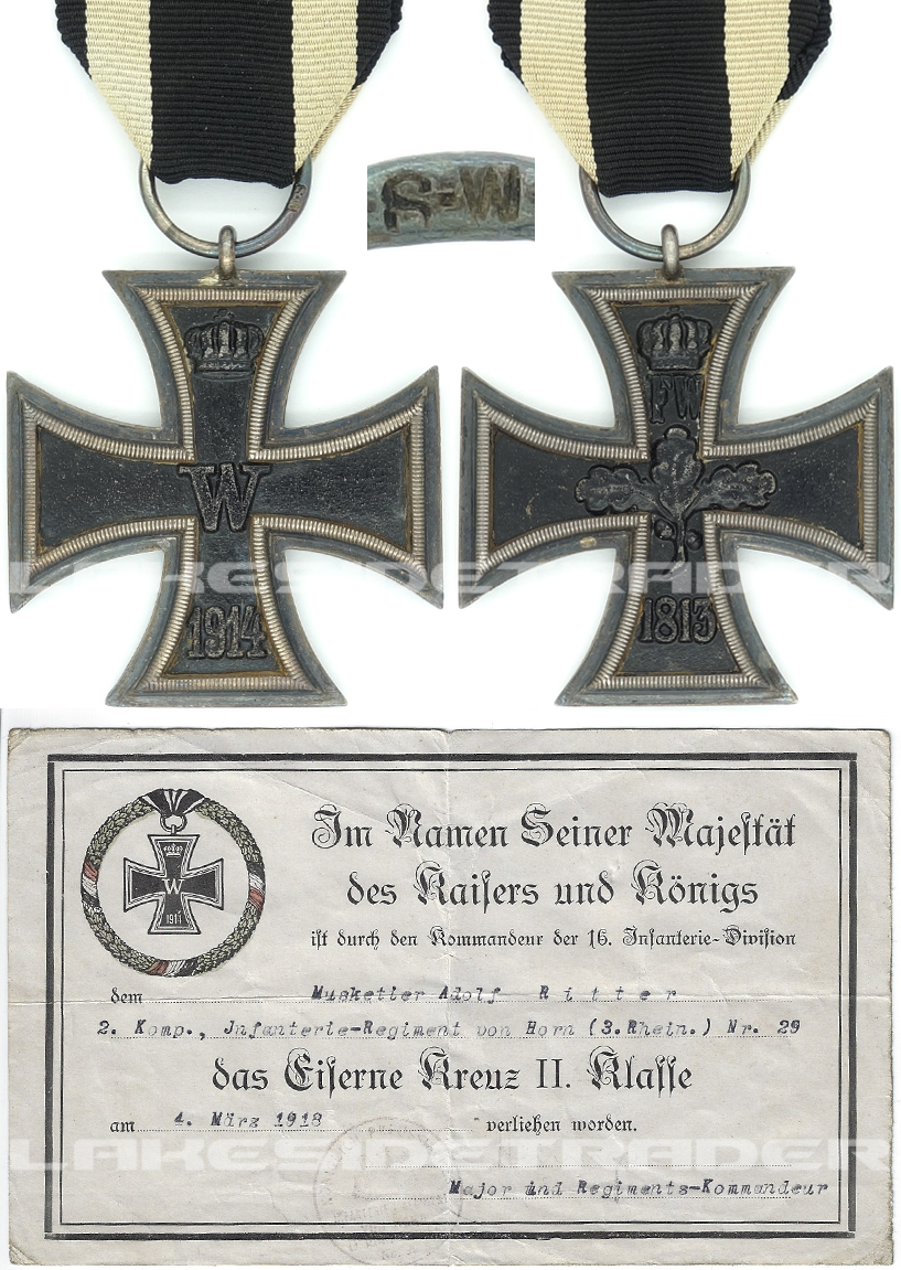 Imperial EKII by S-W with Award Document