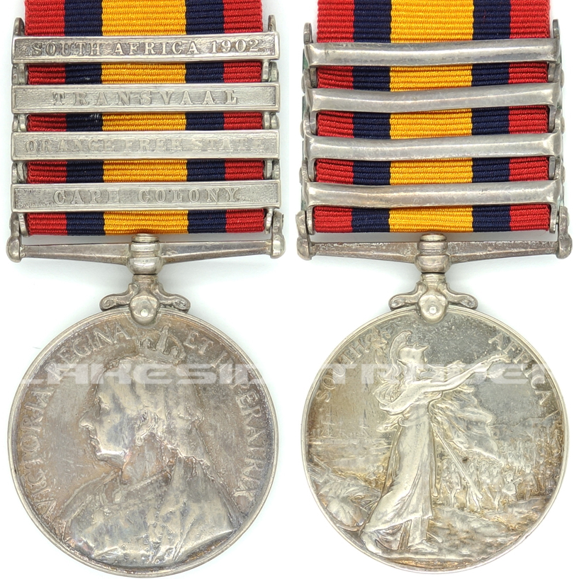 Queen’s South Africa Medal with Four Clasps