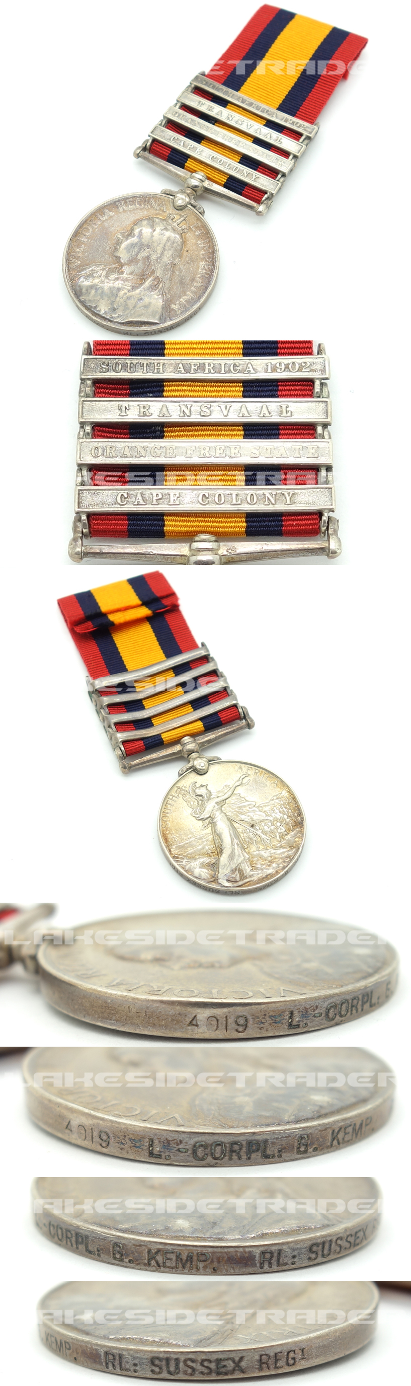 Queen’s South Africa Medal with Four Clasps
