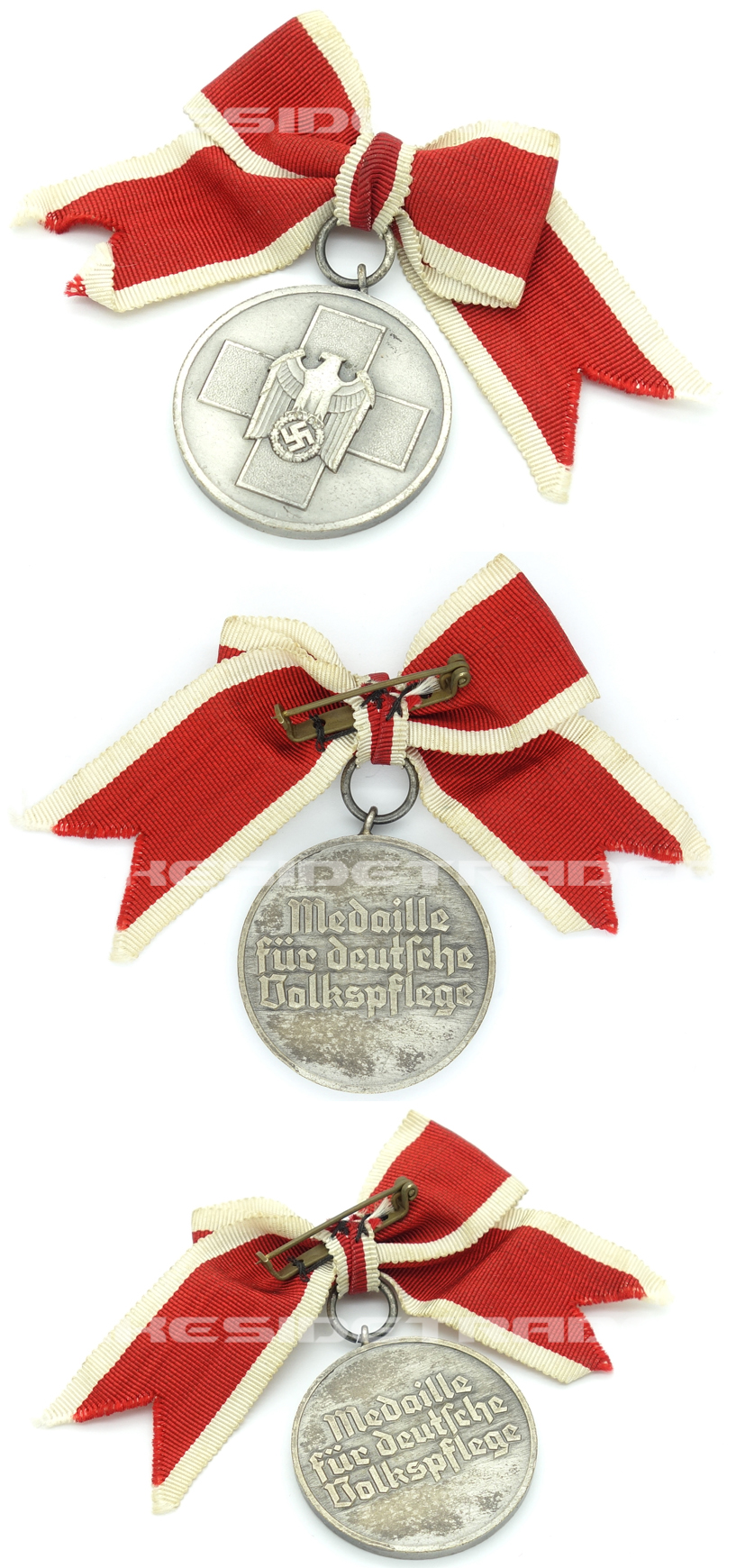 4th Class Social Welfare Medal on Female's Ribbon Bow