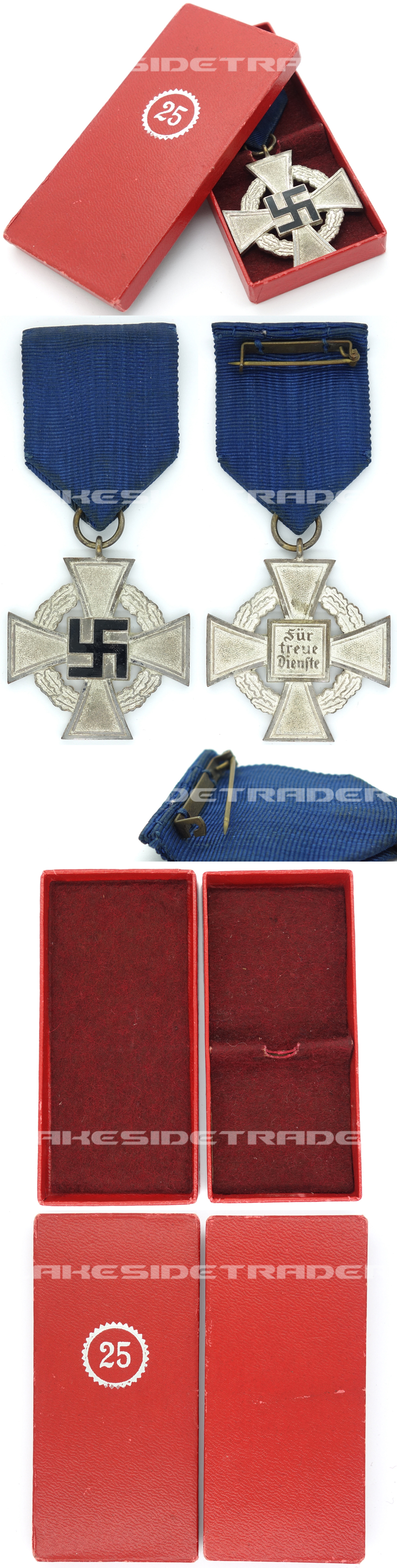 Cased 25 Year Faithful Service Cross