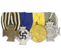 WWI/WWII - Four-Piece Service Member Medal Bar