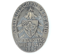 Alldeutscher Verband Wildbad Membership Pin 1935