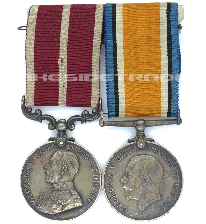 British, WWI - Two-piece Medal Bar to L. Cpt. T. Bramall 
