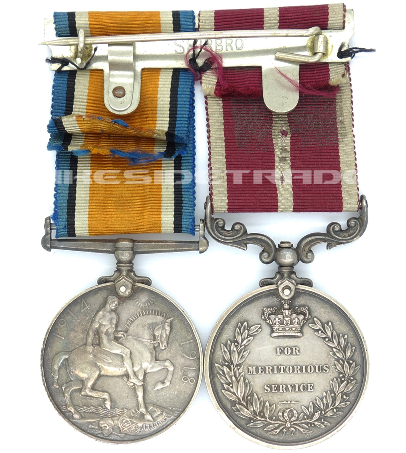 British, WWI - Two-piece Medal Bar to L. Cpt. T. Bramall 