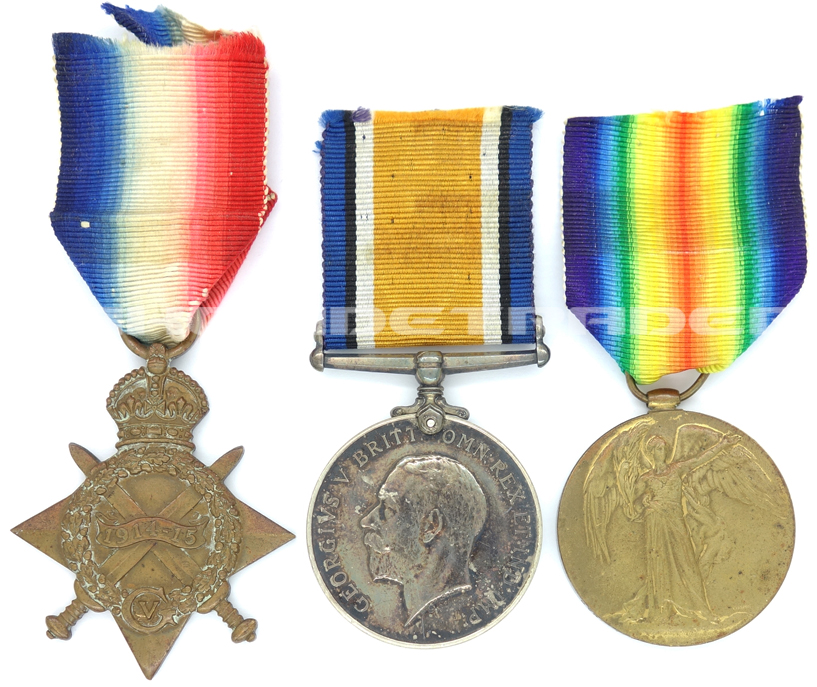 South Africa, WWI - Named Trio to Pte 12th Infantry