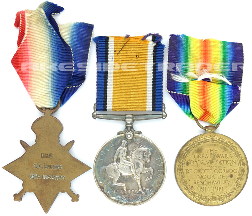 South Africa, WWI - Named Trio to Pte 12th Infantry