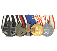 Austro-Hungarian/German Empire – Five Piece Medal Bar