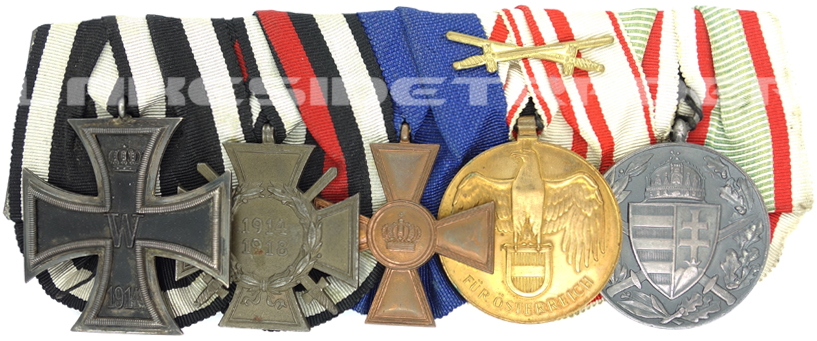 Austro-Hungarian/German Empire – Five Piece Medal Bar