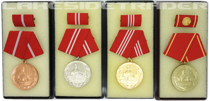 East German - NVA Faithful Service Medals