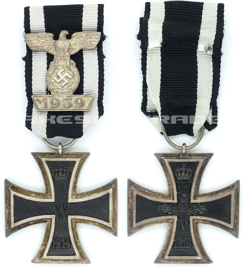 WWI/WWII Combo - Iron Cross by Wilm and Spange by L/12