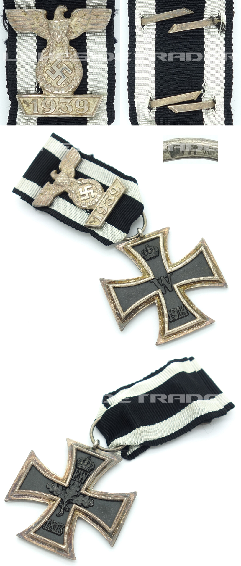 WWI/WWII Combo - Iron Cross by Wilm and Spange by L/12